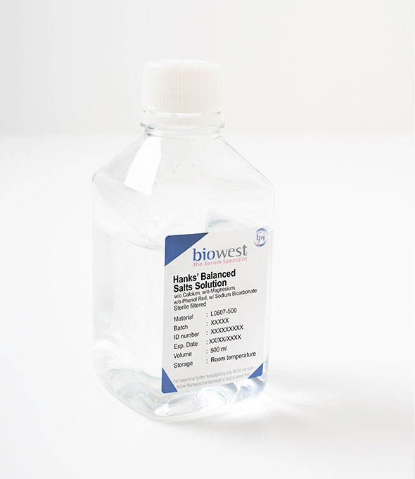 [L0607] HBSS w/o Calcium, Magnesium, Sodium Bicarbonate, Phenol Red, 500ml