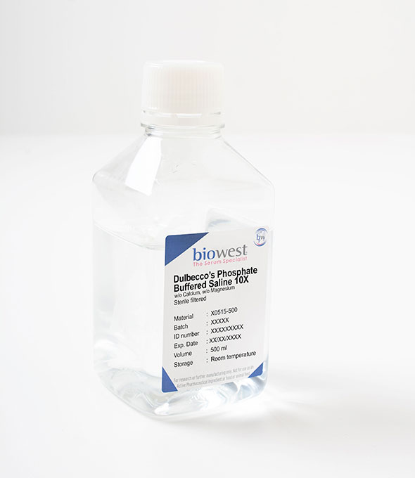 [X0515] Dulbecco's Phosphate Buffered Saline 10X w/o Ca, Mg 500ml